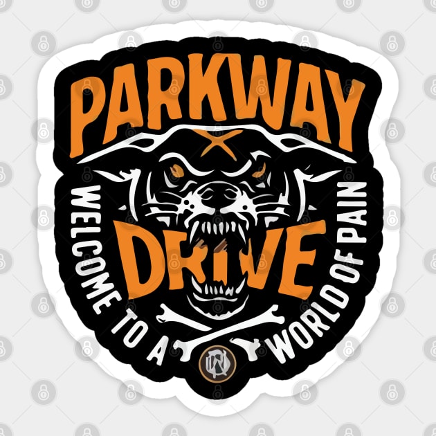 Parkway Drive Sticker by ProjectDogStudio